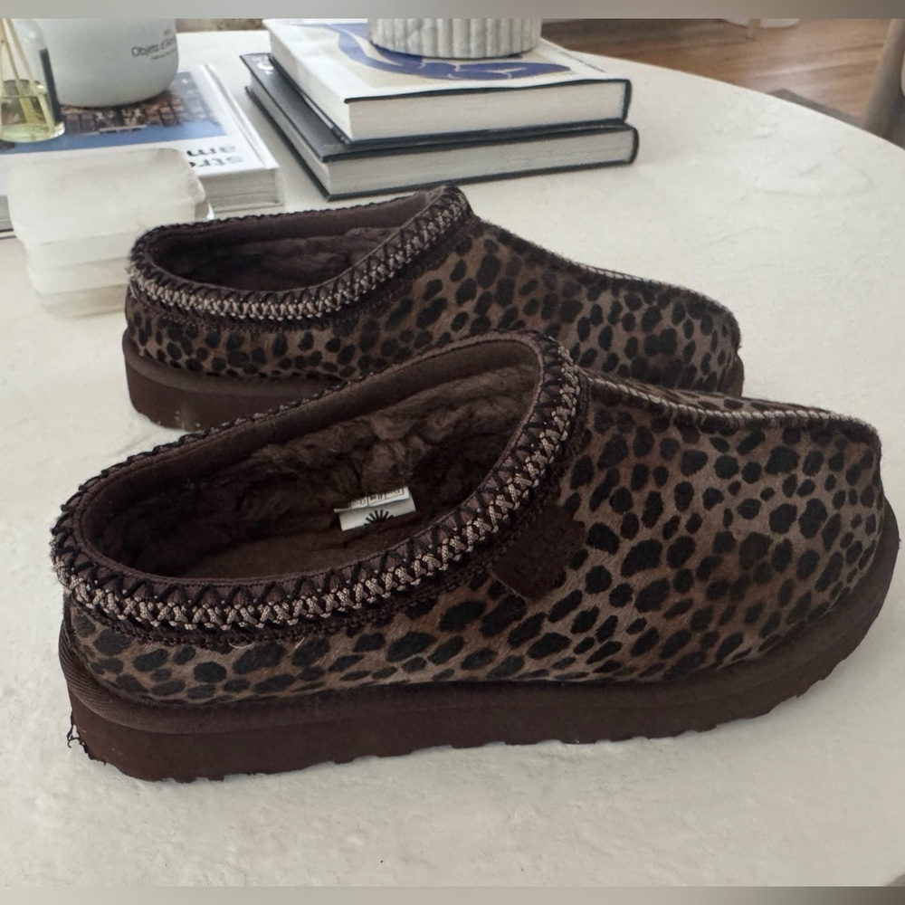UGG Leopard Print Slippers - Brown and Black